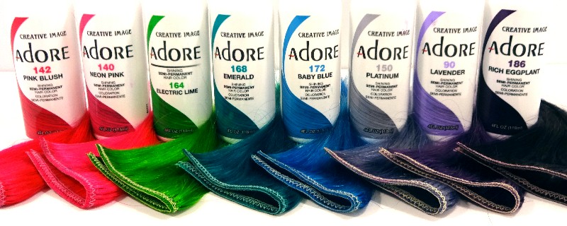 Color Swatches for New Adore Hair Dye Colors - I Kick Shins